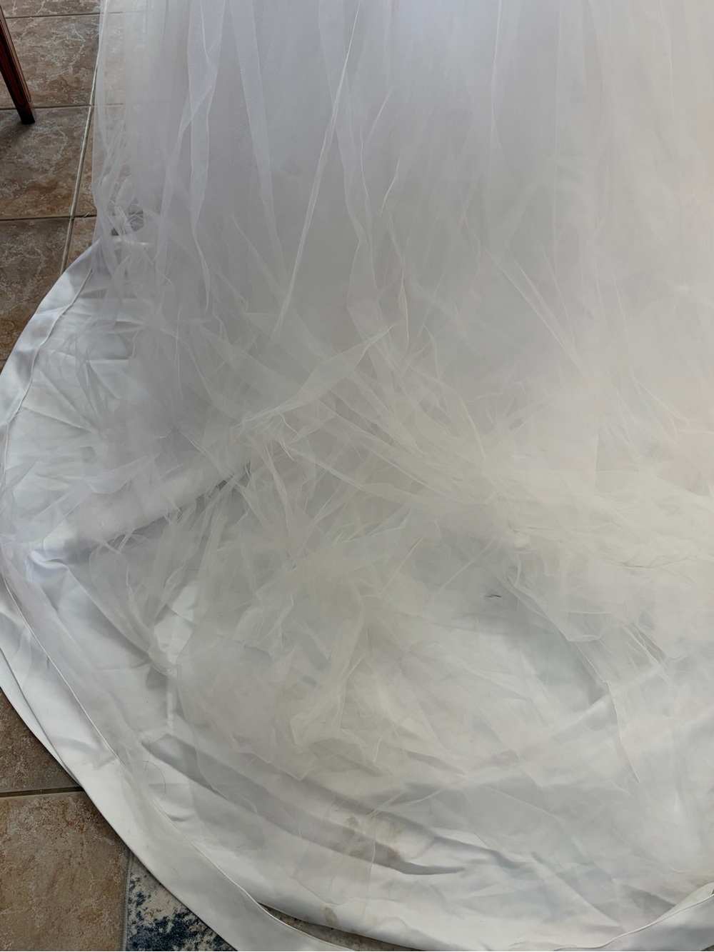 L'Amour Ivory Beaded Bodice Tulle Ball Gown - Picture 14 of 16